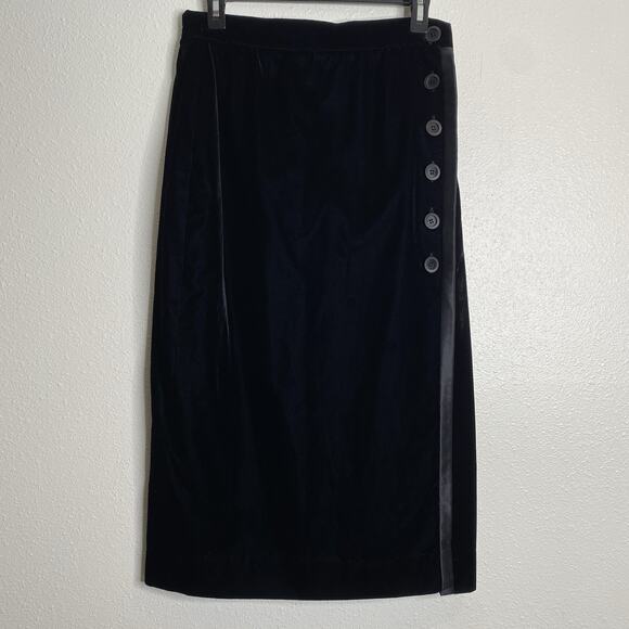 Escada Dresses & Skirts - Vintage Escada Women’s Midi Skirt, Sz 40,‎ Black Velvet, Germany 80’s